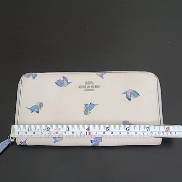 Coach X Disney Cinderella Accordion Zip Wallet with Blue Bird Design C2893 - Picture 2 of 7
